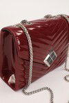Burgundy Patent Leather Womens Shoulder Bag 930076