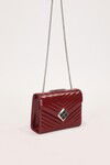 Burgundy Patent Leather Womens Shoulder Bag 930076