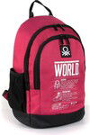 Claret Red Black Unisex School Bag 03834