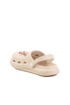 Ecru Eva Lightweight Girls Sabo Slippers 303 F