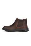 Brown Nubuck Genuine Leather Mens Chelsea Boots 260042 M