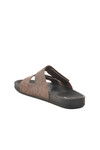 Brown Velcro Large Size Mens Slippers PC-7039 M