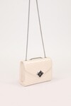 Cream Patent Leather Womens Shoulder Bag 930076