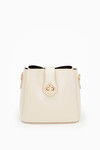 Cream Patent Leather Womens Shoulder Bag 930167