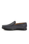 Navy Blue Genuine Leather Gel Sole Anatomic Mens Casual Shoes 024 M