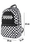 Black and White Unisex School Bag 03780