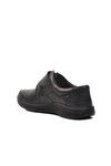 Black Genuine Leather Orthopedic Mens Casual Shoes 15000 M