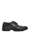 Black Genuine Leather Orthopedic Mens Classic Shoes 3912 M
