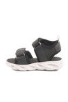 Black Velcro Lighted Baby Girl Sandals 018127 B
