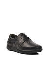 Black Genuine Leather Orthopedic Mens Casual Shoes 28612 M