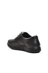 Black Genuine Leather Orthopedic Mens Casual Shoes 28612 M