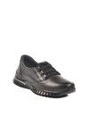 Black Genuine Leather Anatomic Womens Casual Shoes 9403 Z