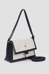 Black Linen Womens Shoulder Bag IM579
