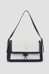 Black Linen Womens Shoulder Bag IM579