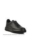WIDE MOLD Black Rubber Laced Mens Casual Shoes 404 M