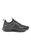 Black Lightweight Flexible Lace-Up Mens Sneakers PCI-11067 M