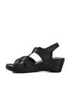 Black Heeled Womens Sandals 673572 Z