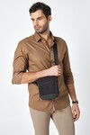 Black Mens Clutch Handbag and Shoulder Bag 01PC00100