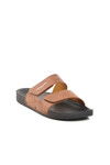 Tan Velcro Large Size Mens Slippers PC-7039 M