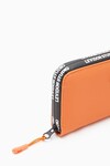 Orange Textile Womens Wallet 920004