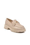 Beige Skin Thick Sole Womens Casual Shoes 547825 Z