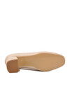 Beige Skin Thick Heeled Womens Evening Shoes 695039 Z