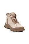 Beige Memory Foam Laced Non-Slip Sole Womens Boots Fade Z