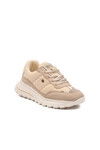 Beige Laced Lightweight Flexible Womens Sneakers Roni G