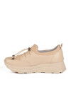 Beige Lock Lace-Up Womens Casual Shoes 1706 Z