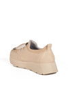 Beige Lock Lace-Up Womens Casual Shoes 1706 Z