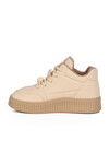 Beige Polar Fleece Cold-Resistant Womens Sneaker 25K419-1 Z
