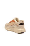 Beige Orange Thick Sole Lace-Up Womens Sneakers 051 G