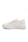 White Lace-Up Light Leather Womens Sneakers 201 G