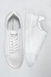 Beyaz Hakiki Deri Bağcıklı Erkek Sneaker Tommy M