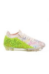 White Neon Green Sock Lace-Up Mens Cleats MK-252-153 M