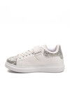 White Glittery Velcro Lightweight Girls Sneakers 2540-26K F