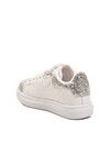 White Glittery Velcro Light Flexible Girls Sports Shoes 2540-26K P