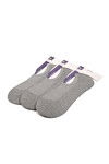 Gri  Unisex Çorap 24K005 3lü Babet Çorap
