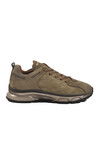 Khaki Laced Genuine Leather Mens Sneakers 2623 M