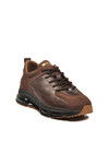Brown Laced Genuine Leather Mens Sneakers 2623 M
