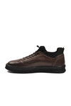 Brown Genuine Leather Large Size Mens Casual Shoes 2517 M