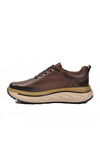 Brown Genuine Leather Lace-Up Mens Sneakers 152-22390 M