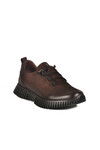 Brown Nubuck Genuine Leather Womens Casual Shoes 25405003K Z
