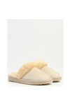 Cream Fur Lined Womens Home Slippers PC-54392 Z