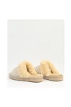 Cream Fur Lined Womens Home Slippers PC-54392 Z