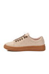 Cream Laced Non-Slip Sole Womens Casual Shoes PC-55071 Z