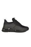Black Lace-Up Lightweight Flexible Mens Sneakers Than 836 M