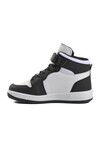 Black-White Artificial Leather Childrens Sneakers Haykat Long F