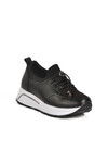 Black and White Lock Lace-Up Womens Casual Shoes 1706 Z
