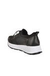 Black and White Lock Lace-Up Womens Casual Shoes 1706 Z